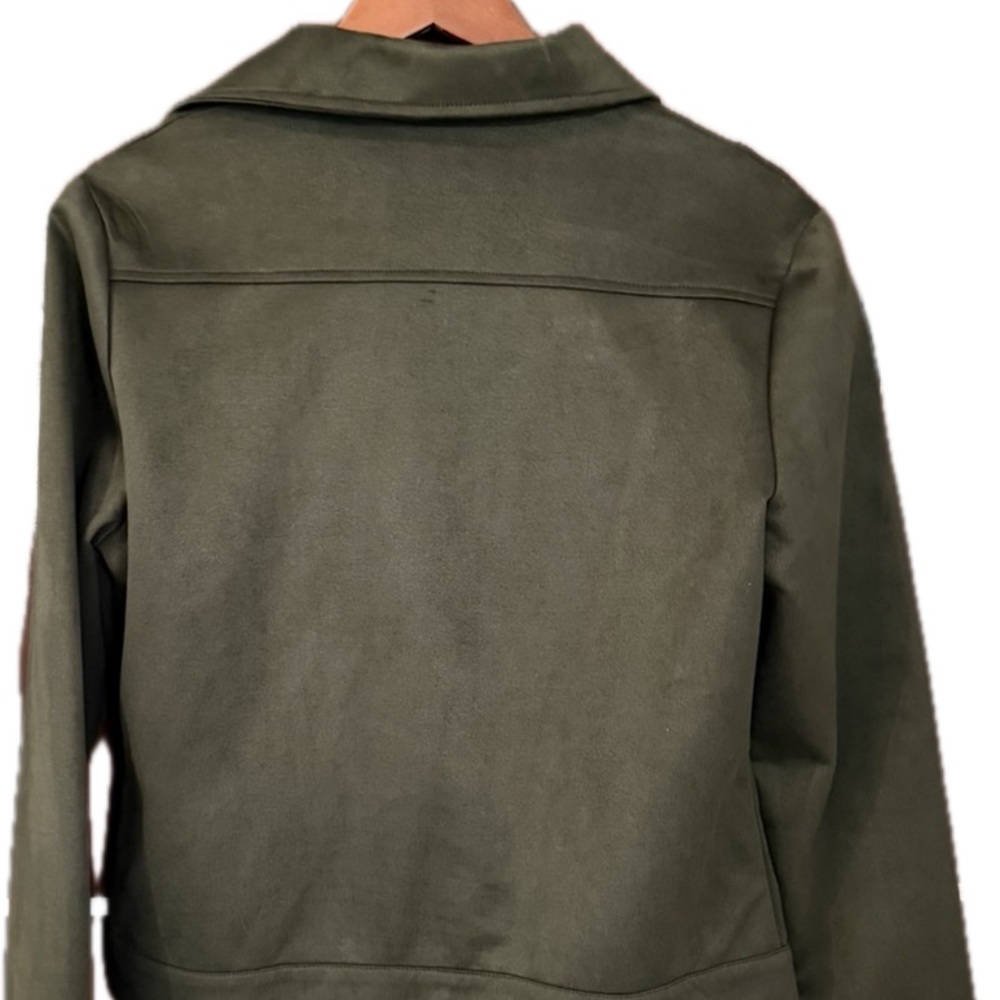 Francesca's Collections Green Faux Suede Jacket - Picture 2 of 7